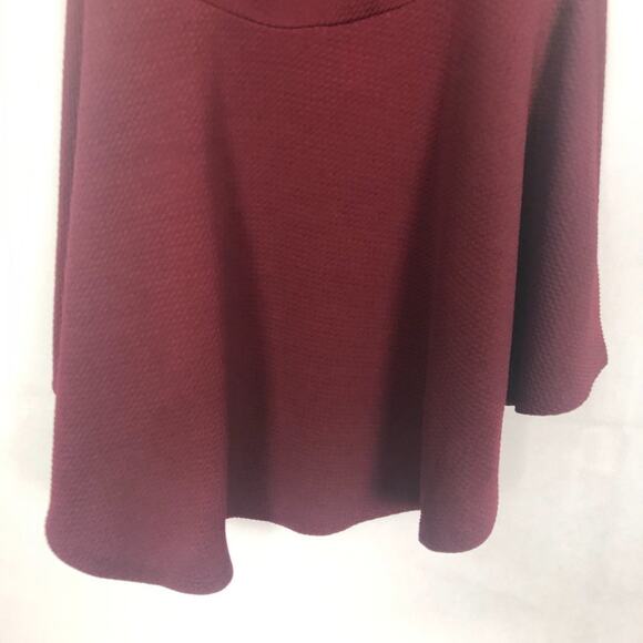 Sayany Thing High-Neck Off-Shoulder Burgundy Ruffle Top Size S - Picture 9 of 10